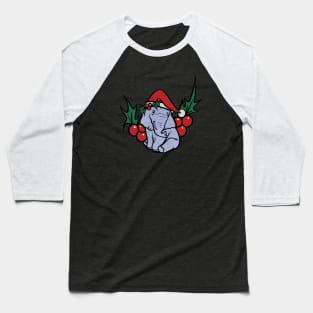 Christmas Elephant Baseball T-Shirt